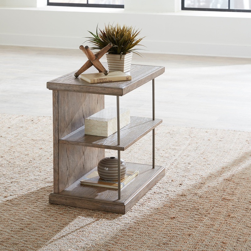 City Scape – Chair Side Table – Burnished Beige