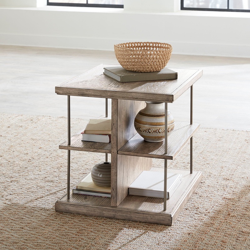 City Scape – End Table – Burnished Beige
