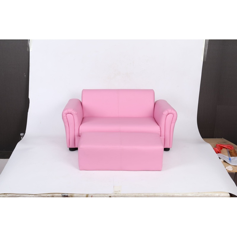 Kids Club Chair Sofa / Sectional And Ottoman – Pink