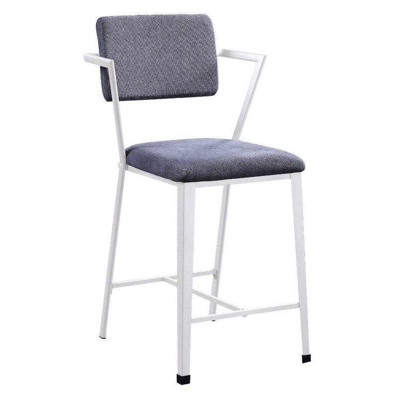 Cargo – Counter Height Chair|White|Gunmetal