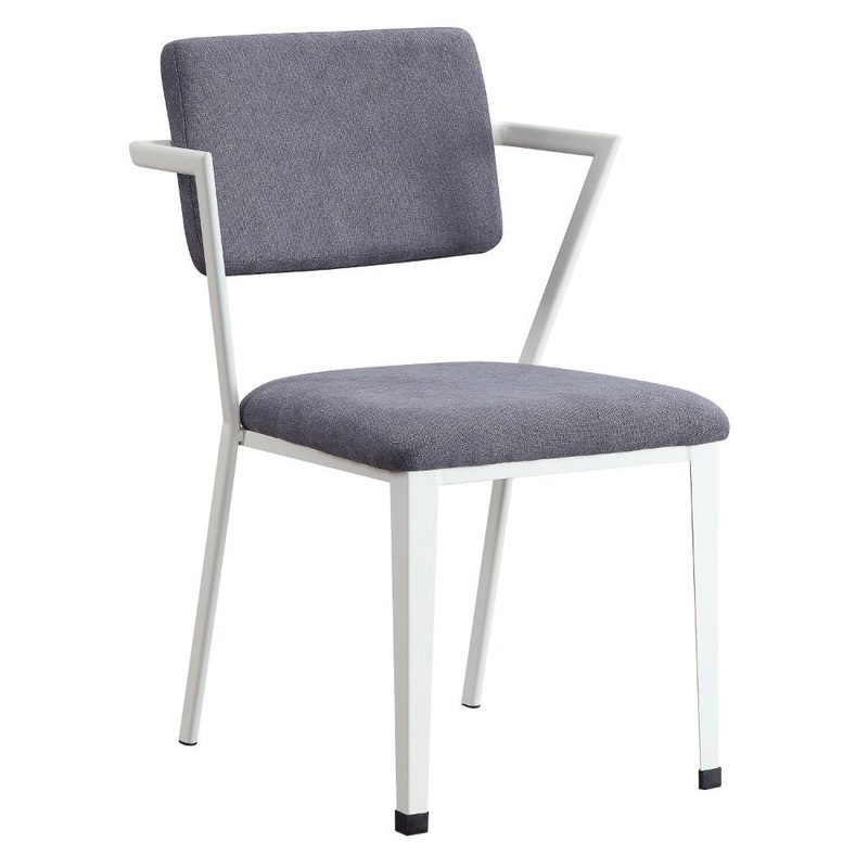 Cargo – Dining Chair|White|Gunmetal