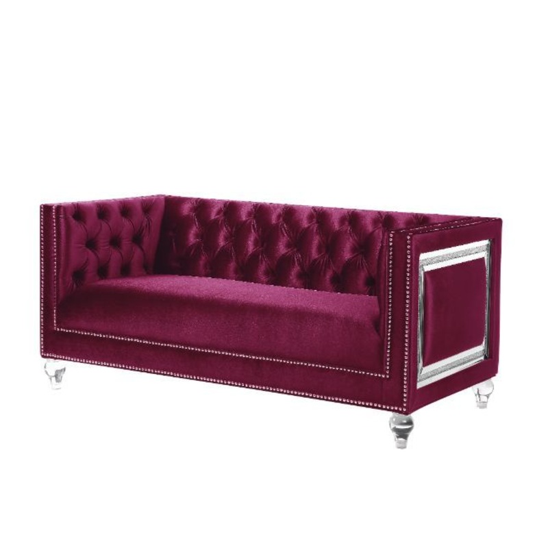 Heibero – Loveseat – 31|Burgundy|Black