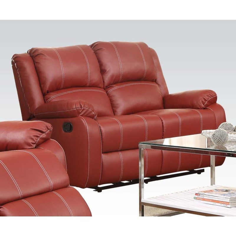 Zuriel – Loveseat (Motion)|Brown|Red