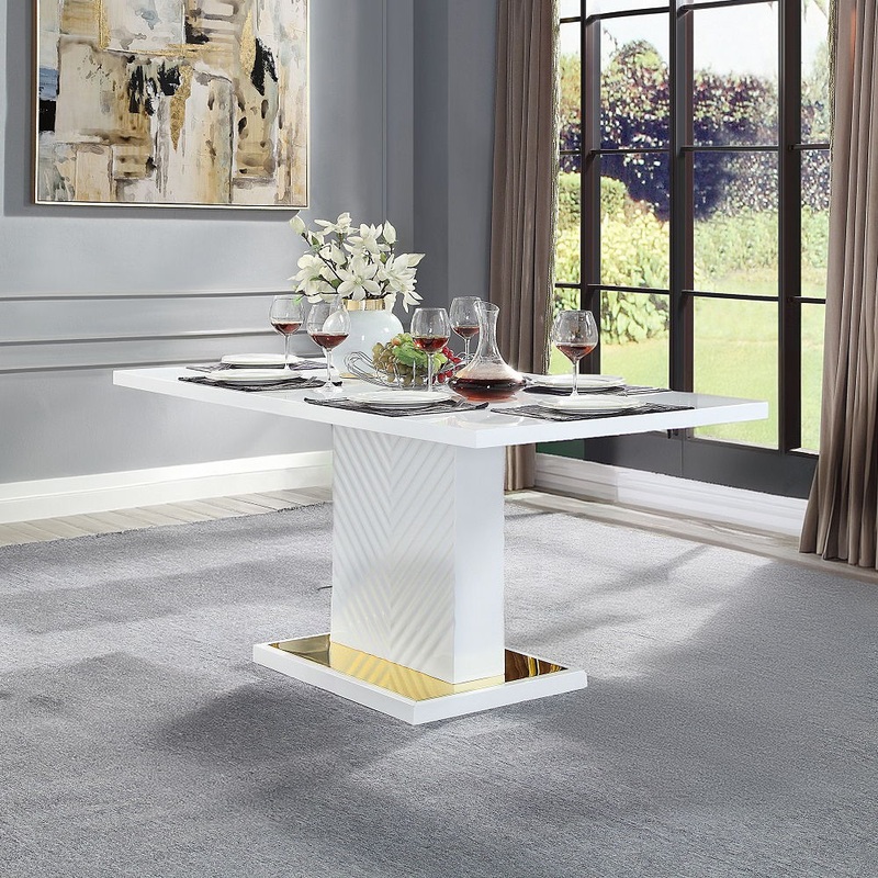 Gaines – Dining Table|White|Gray