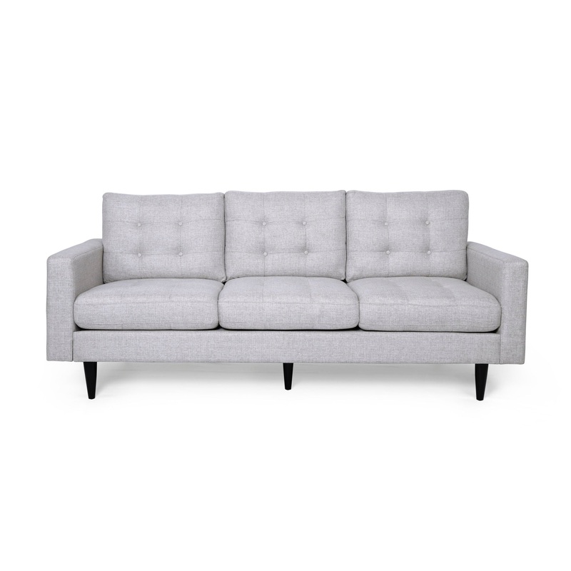 Jenny – Contemporary Tufted Fabric 3 Seater Sofa