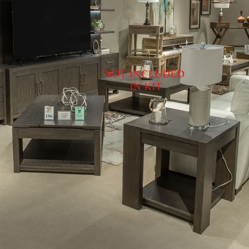 Lennox Hill – Table Set|Dark Brown|3 Pc. Cocktail Table, 2 End Tables|3 Pc. Square Cocktail Table, 2 End Tables