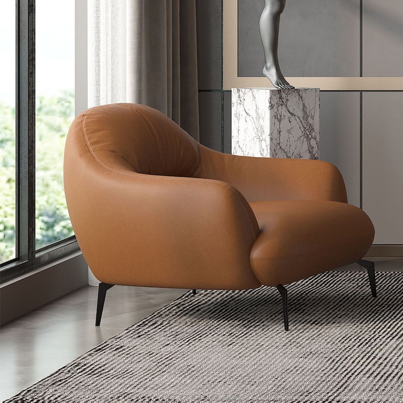 Leonia – Chair|Cognac|Taupe