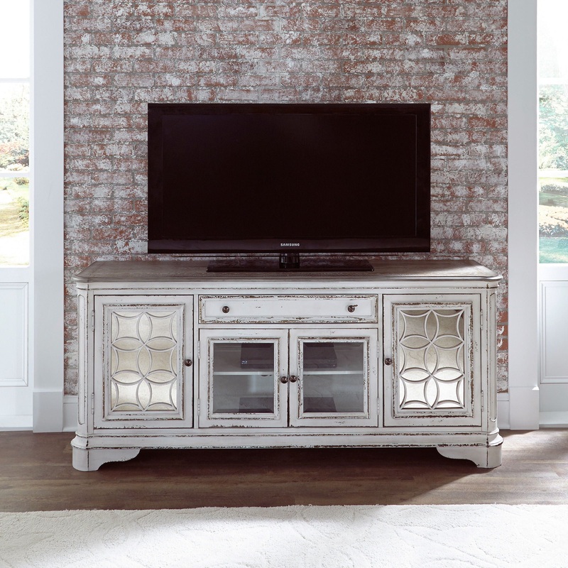 Magnolia Manor – EnteRTAinment TV Stand – Weathered Bisque