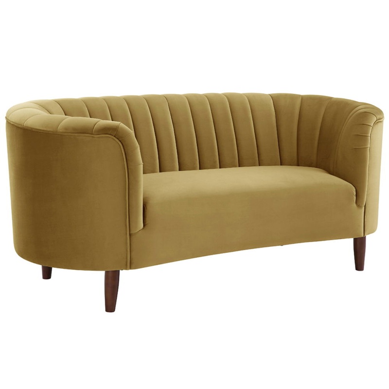 Millephri – Loveseat|Gray|Olive Yellow