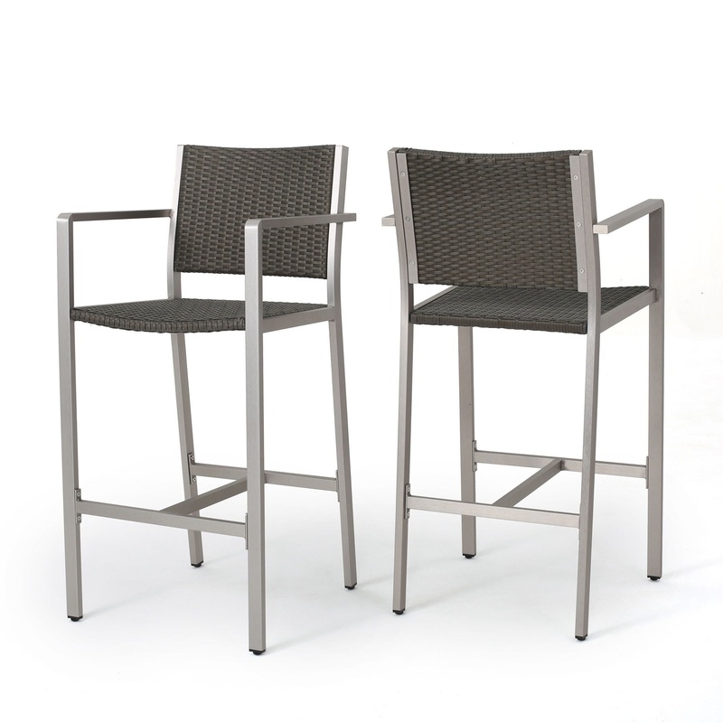 Outdoor Rust Proof Aluminum Barstools (Set of 2)