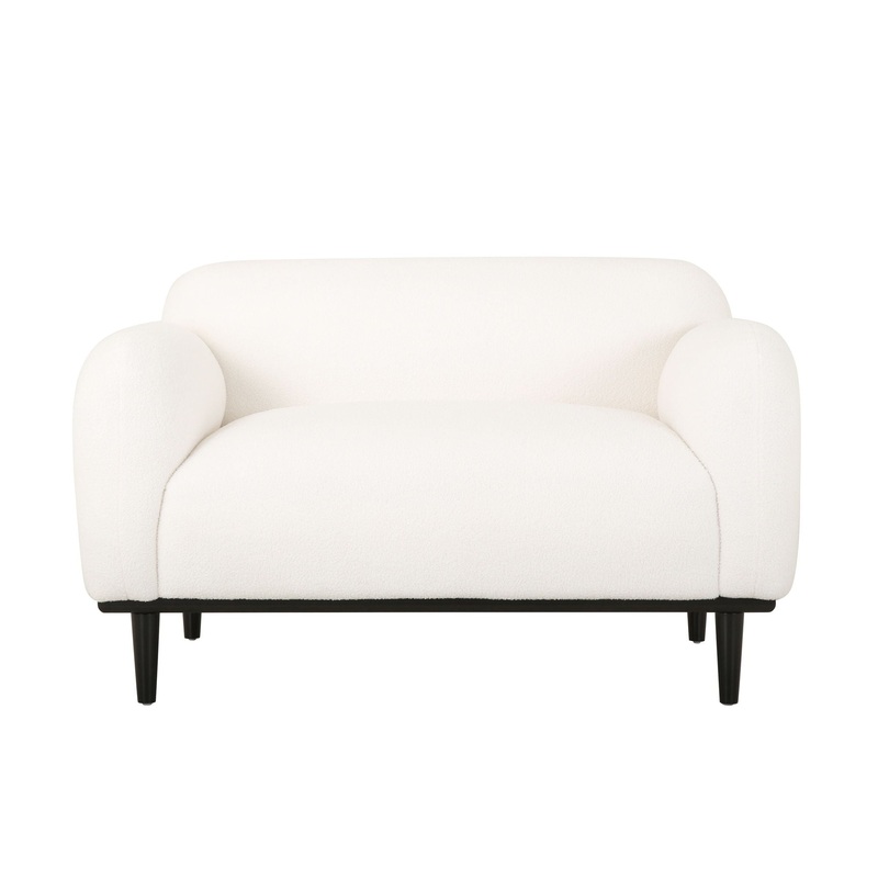 Sway – Upholstered Loveseat With Wood Legs And Round Arms