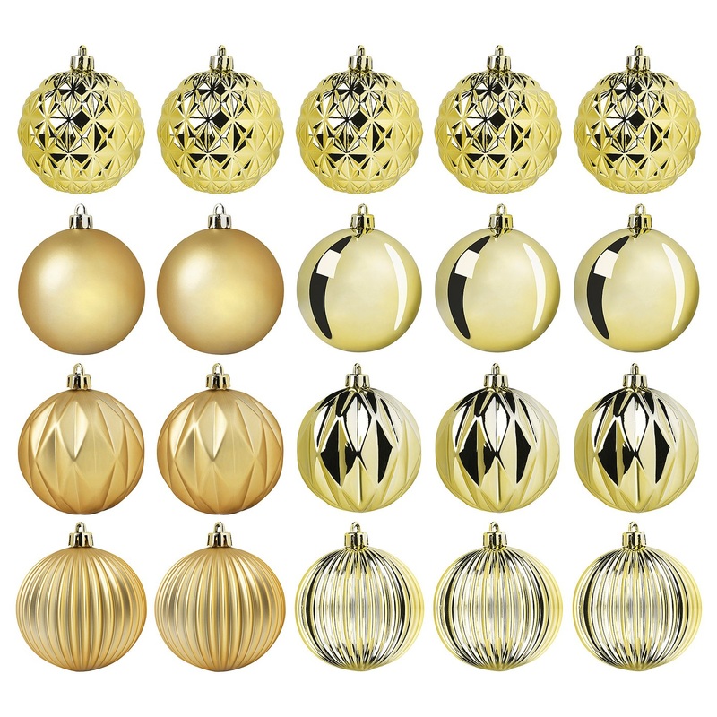 VINTERFINT tree ornament, bauble gold-colour, 7 cm