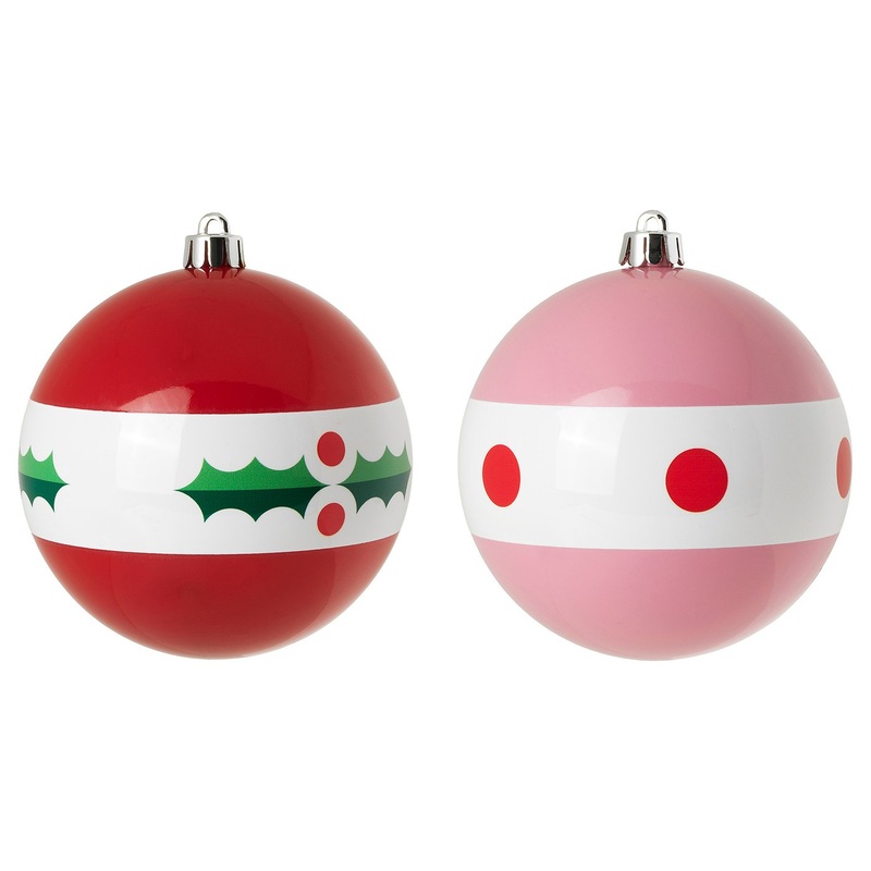 VINTERFINT tree ornament, bauble mixed patterns/mixed colours, 10 cm