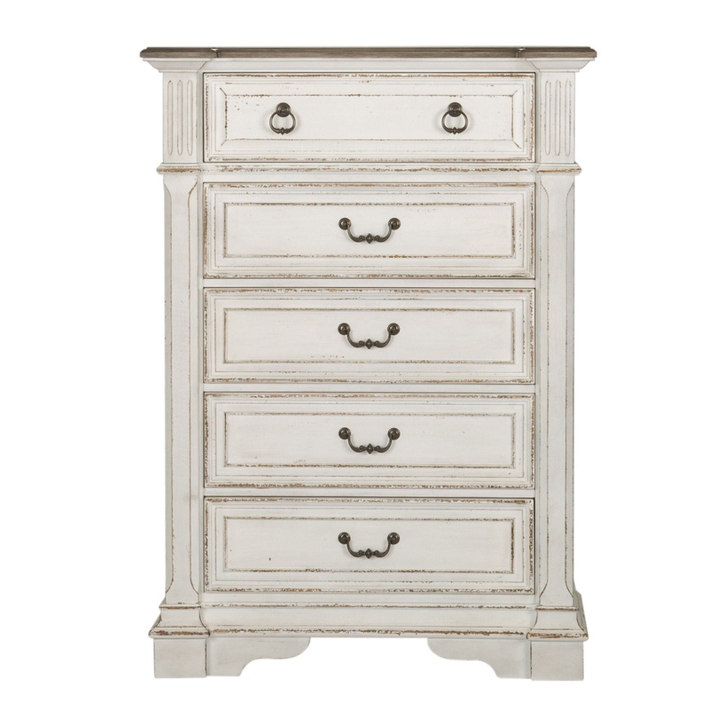 Abbey Park – 5 Drawer Chest – White