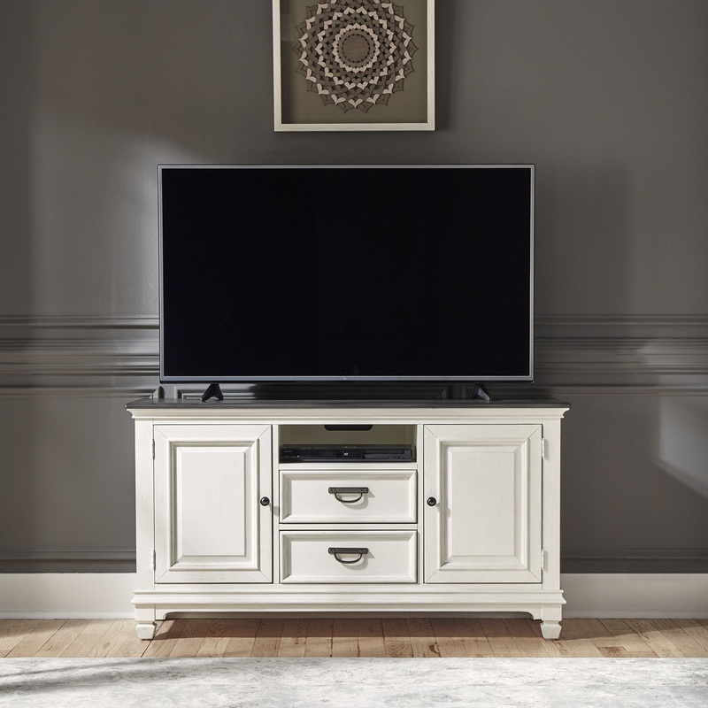Allyson Park – TV Console|White|56″W x 18″D x 30″H|66″W x 18″D x 30″H