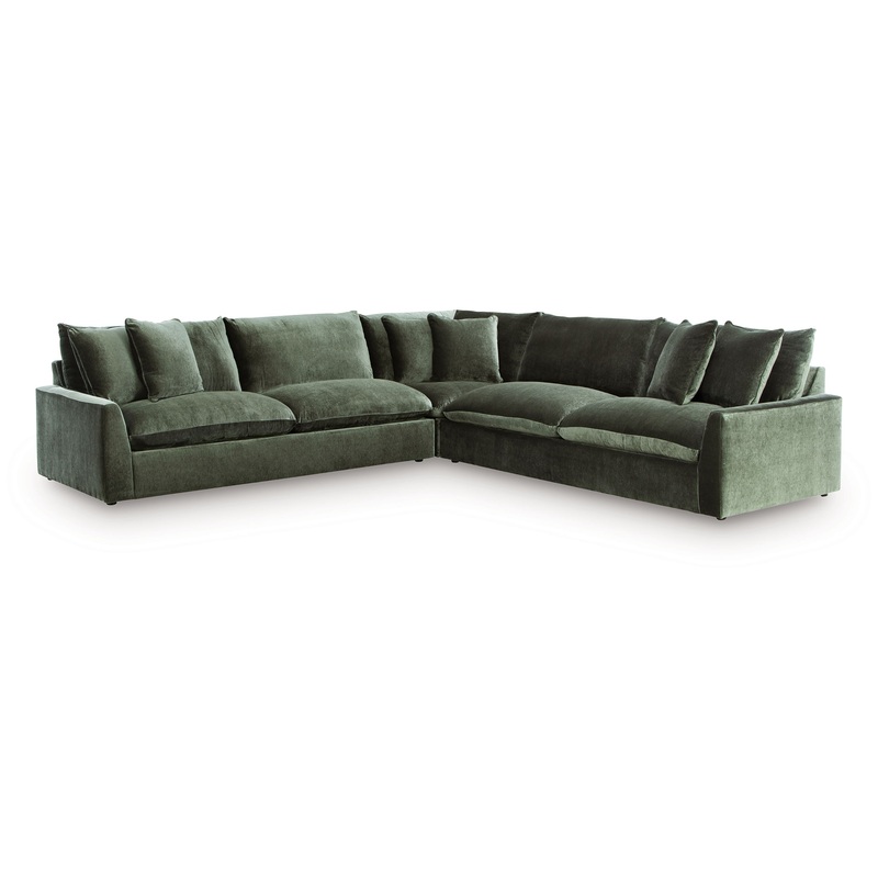 Carriage View – 3-Piece Sectional – Jade