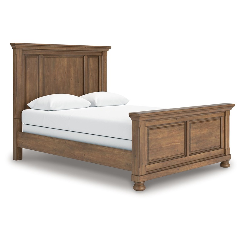 Feddinger – Panel Bed|Light Brown|California King|King|Queen