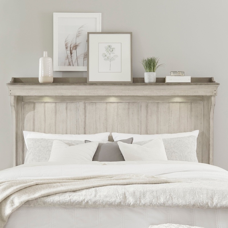Ivy Hollow – Mantle Headboard|White|Queen|King
