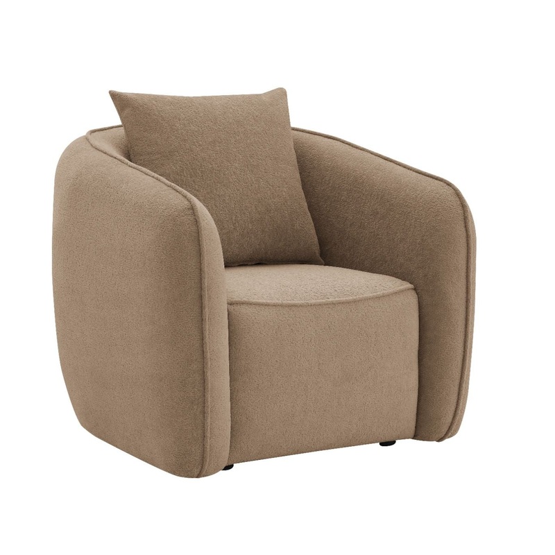 Keith – Chair With Pillow|Brown|Beige