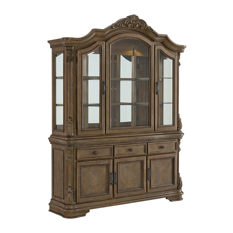 Madison Park – Server & Hutch With Led – Walnut