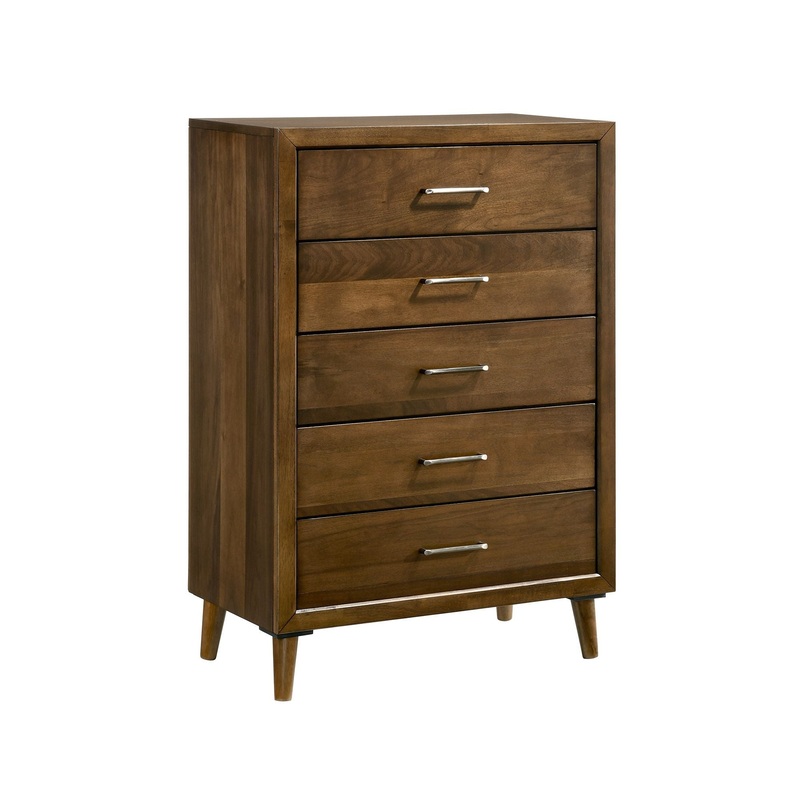 Malibu – 5-Drawer Chest – Walnut
