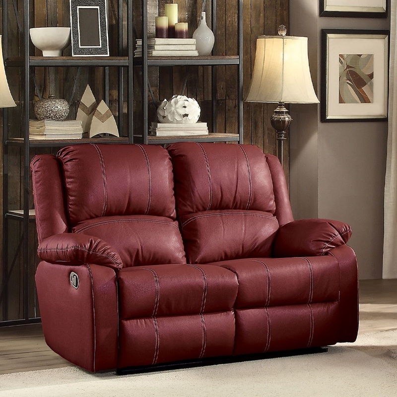 Zuriel – Motion Loveseat|Red|Dark Brown|Black