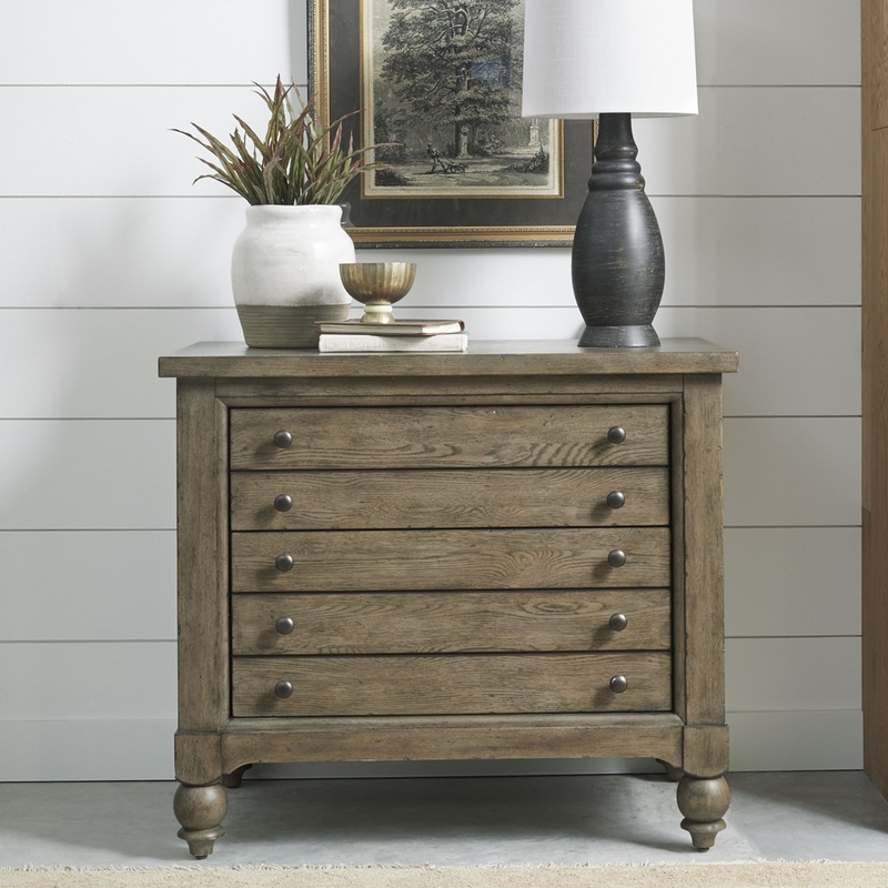 Americana Farmhouse – Lateral File Cabinet – Light Brown