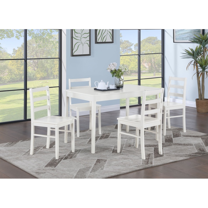 Lavinia – Dining Set (Set of 5) – White
