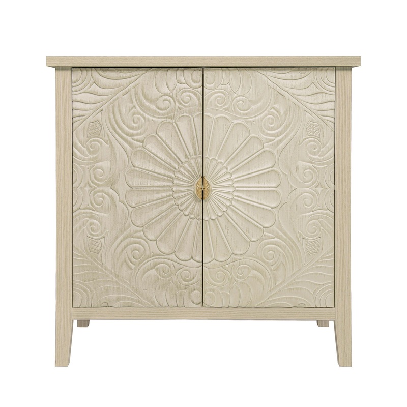 2 Door Cabinet, American Furniture, Suitable For Bedroom, Living Room, Study – Natural