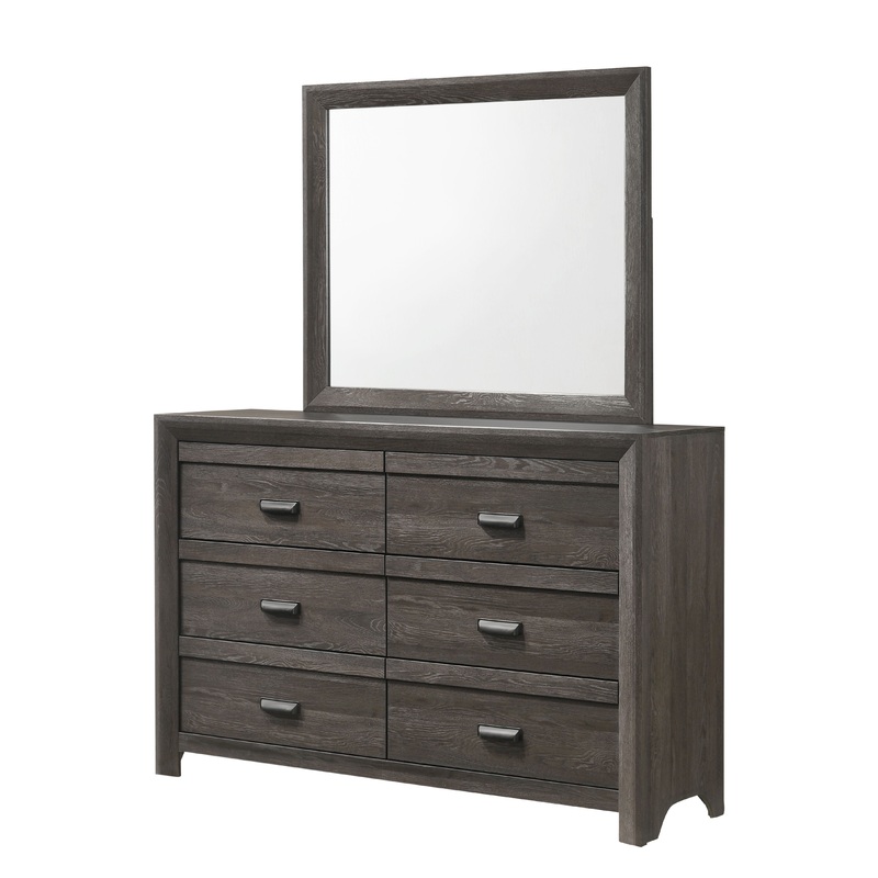 Adelaide – Dresser, Mirror|Dark Gray|Gray|Dressers|Dresser & Mirror