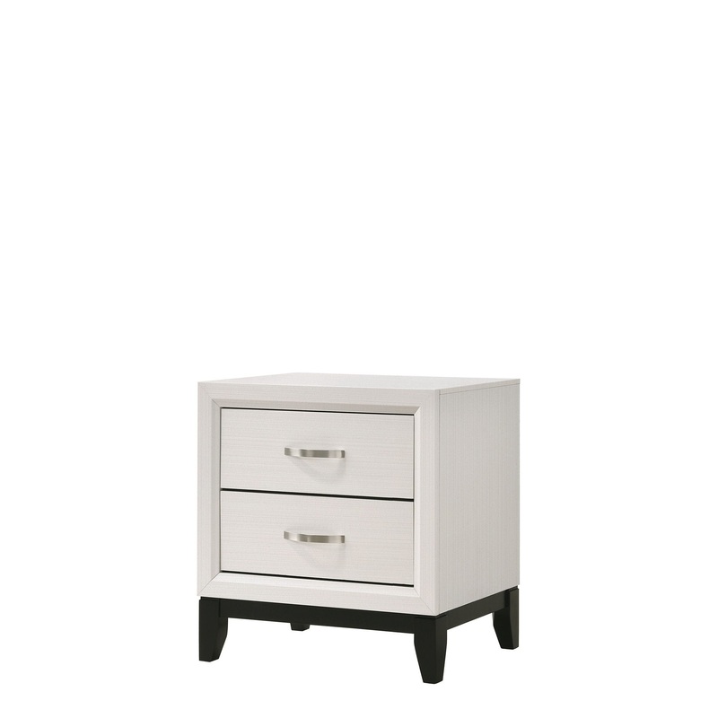 Akerson – Nightstand|White|Dark Gray|Beige