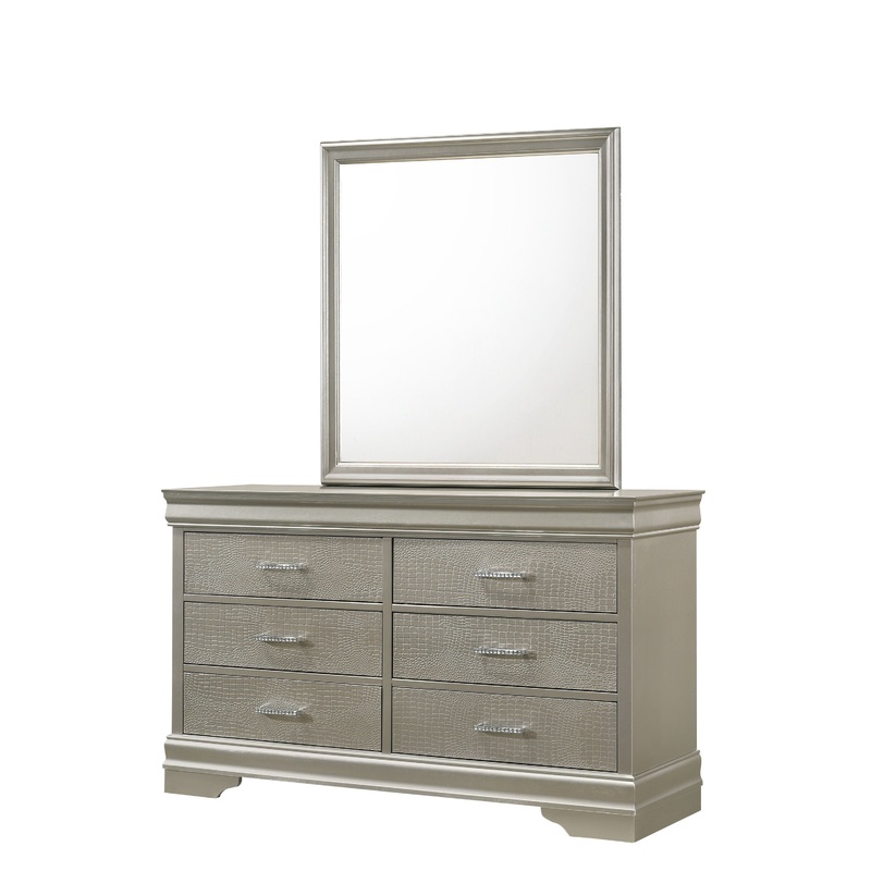 Amalia – Dresser, Mirror|Gray|Black|White