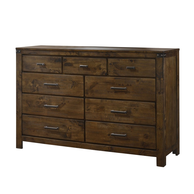 Curtis – Dresser, Mirror|Dark Brown|Dressers|Dresser & Mirror