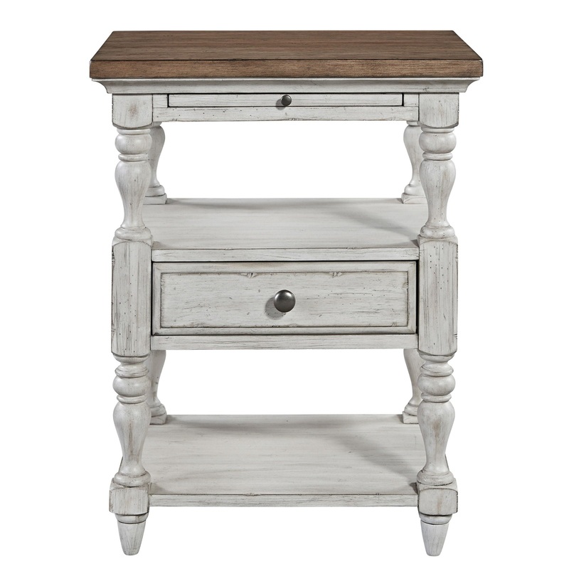 Farmhouse Reimagined – 1 Drawer Nightstand – White