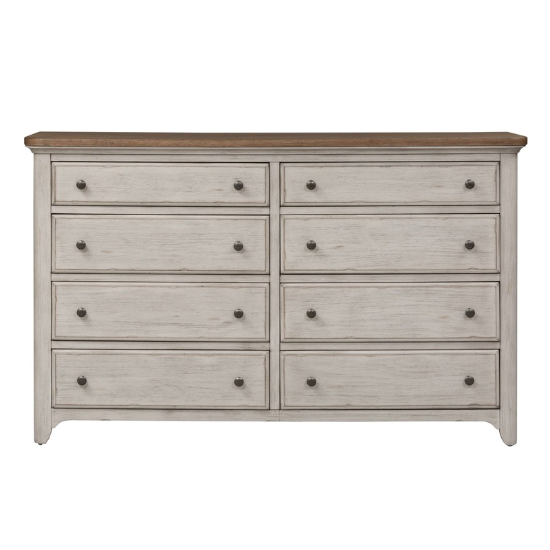 Farmhouse Reimagined – 8 Drawer Dresser – White