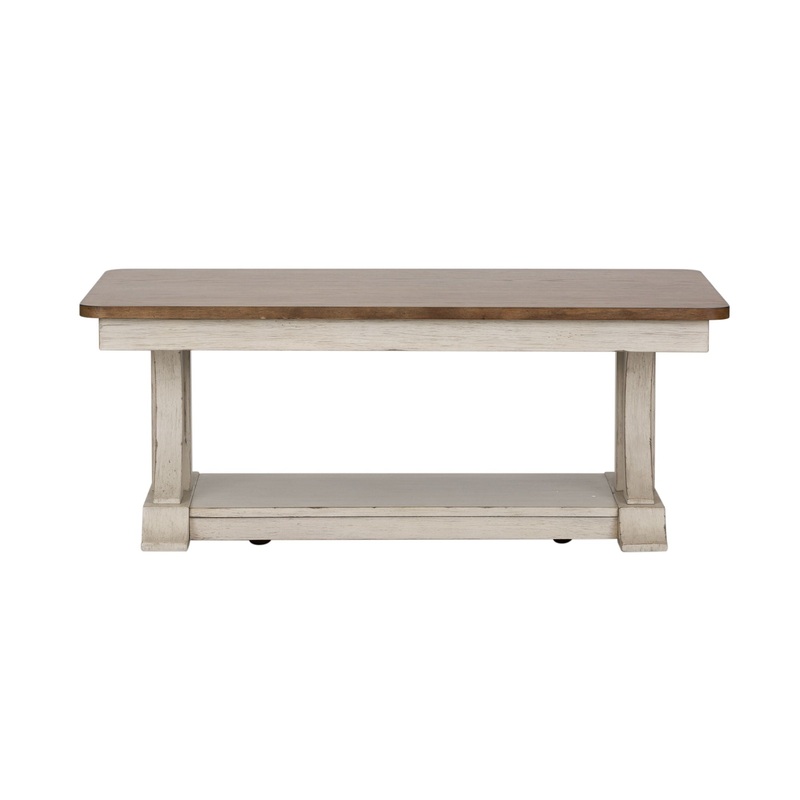 Farmhouse Reimagined – Rectangular Cocktail Table – White