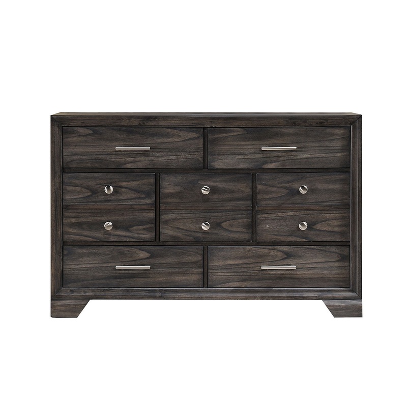 Jaymes – Dresser, Mirror|Dark Gray|White|Dressers|Dresser & Mirror|Dresser