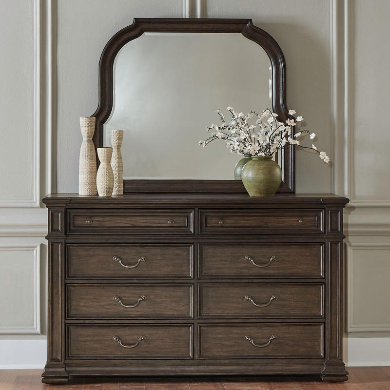 Provence Park – Dresser & Mirror – Brown