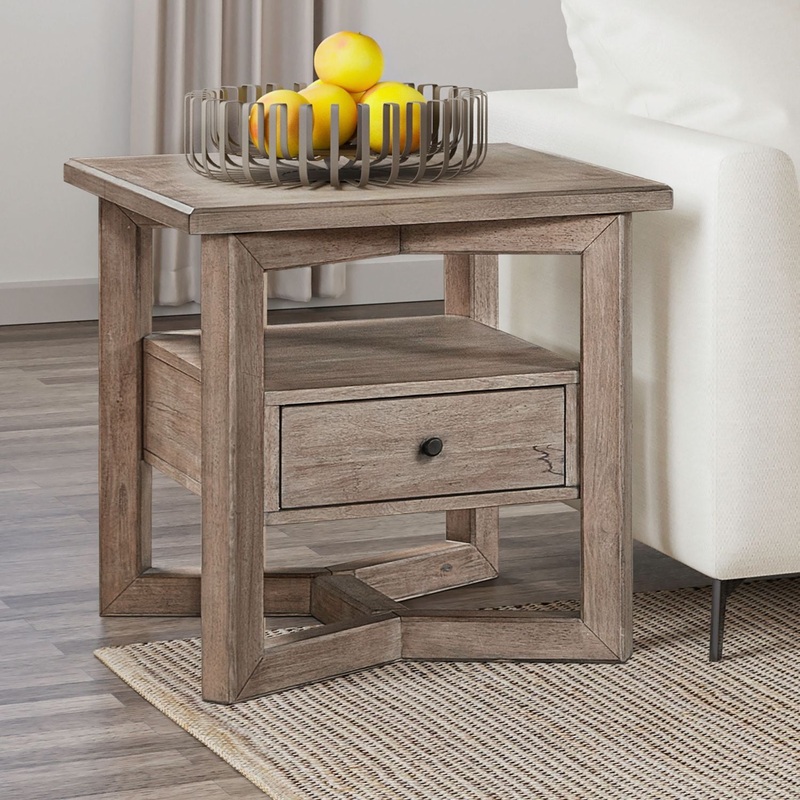 Proximity Place – Round Cocktail Table – Light Brown