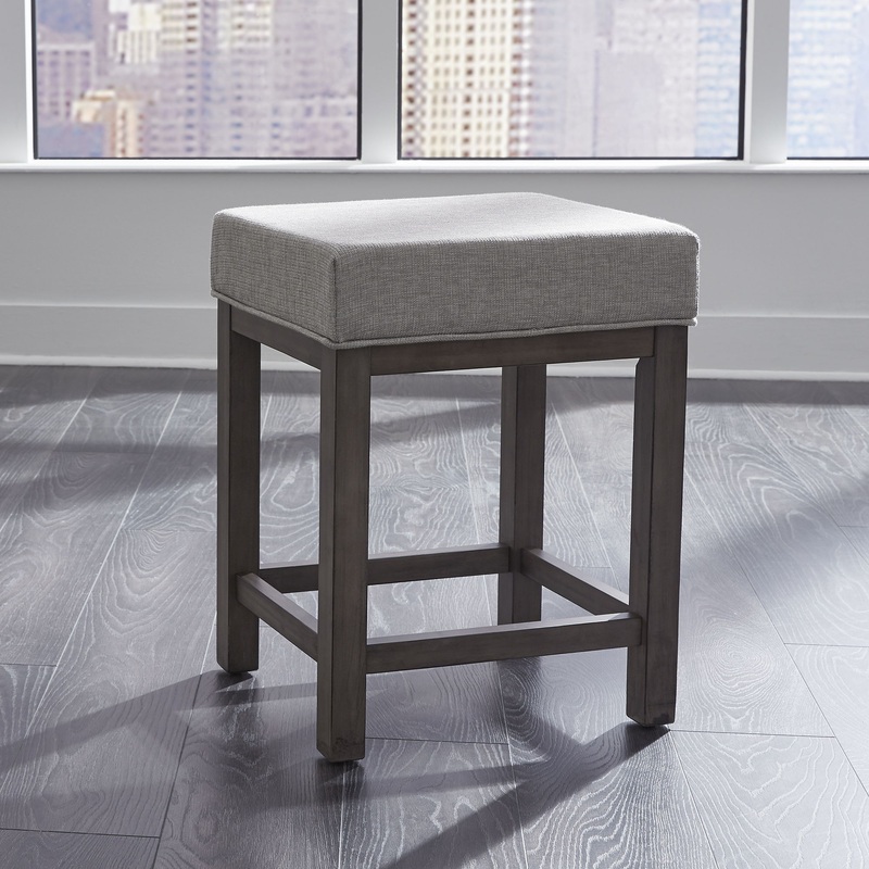 Tanners Creek – Upholstered Console Stool (Set of 3) – Dark Gray