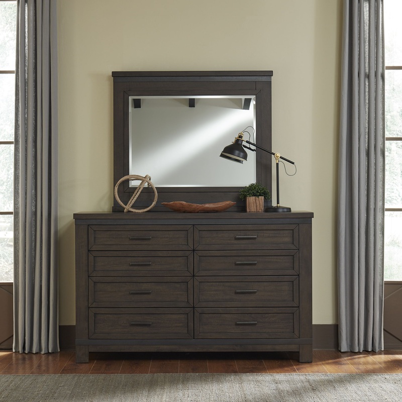 Thornwood Hills – Dresser & Mirror – Dark Brown