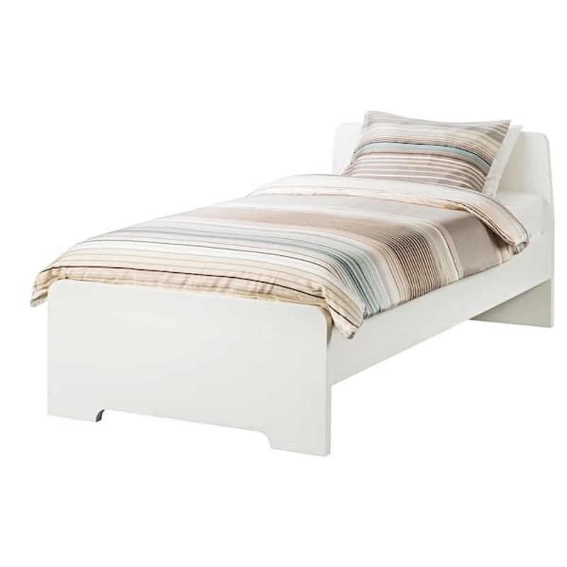 ASKVOLL bed frame, white