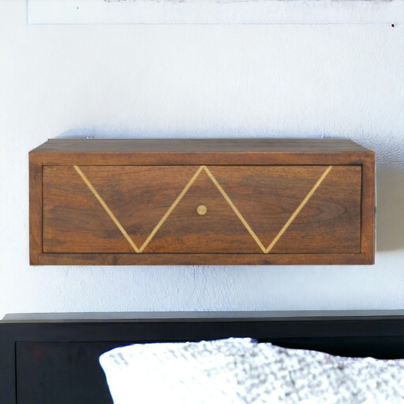 Floating Bedside Table – Chestnut