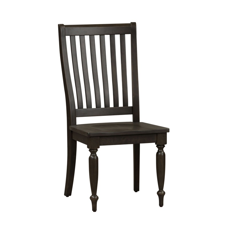 Harvest Home – Slat Back Side Chair – Black