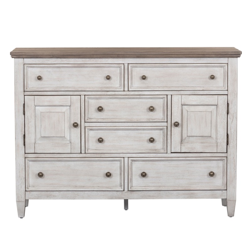 Heartland – 2 Door 6 Drawer Chesser – White