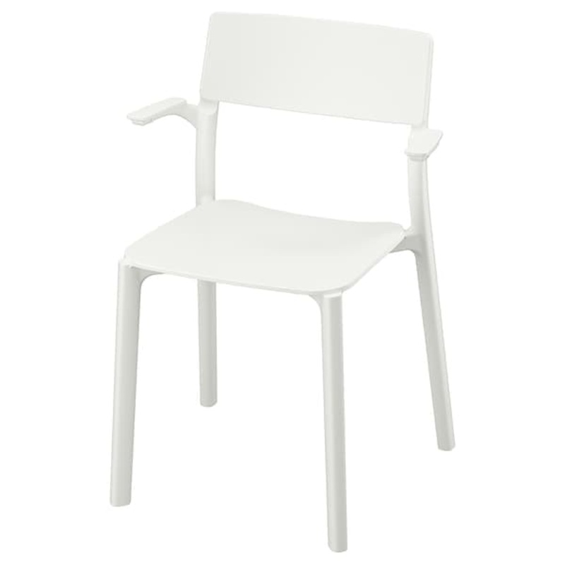 JANINGE chair with armrests, white