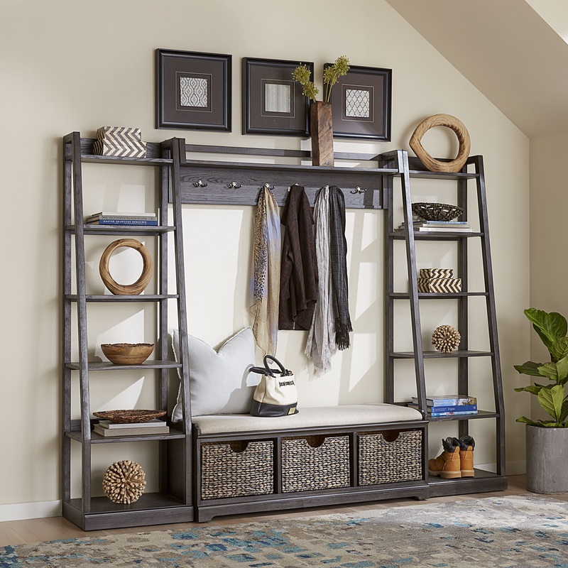Mill Creek – 3 Piece Wall Unit Set – Dark Brown