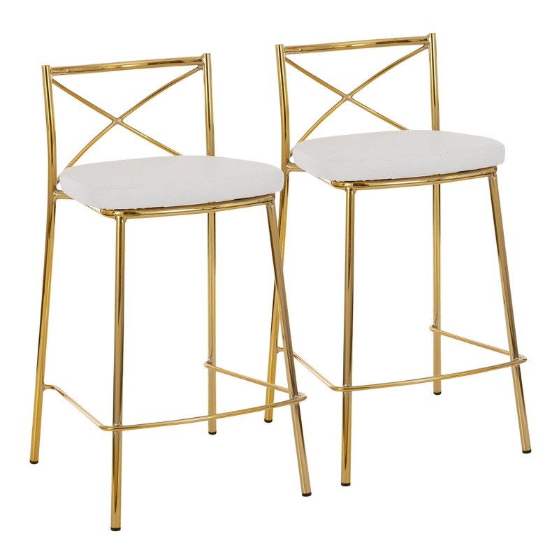 Modern Charlotte – Contemporary Fixed Height Counter Stool (Set of 2)