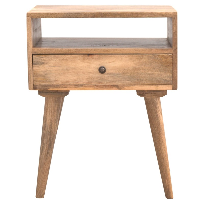 Nightstand With Open Slot – Oak