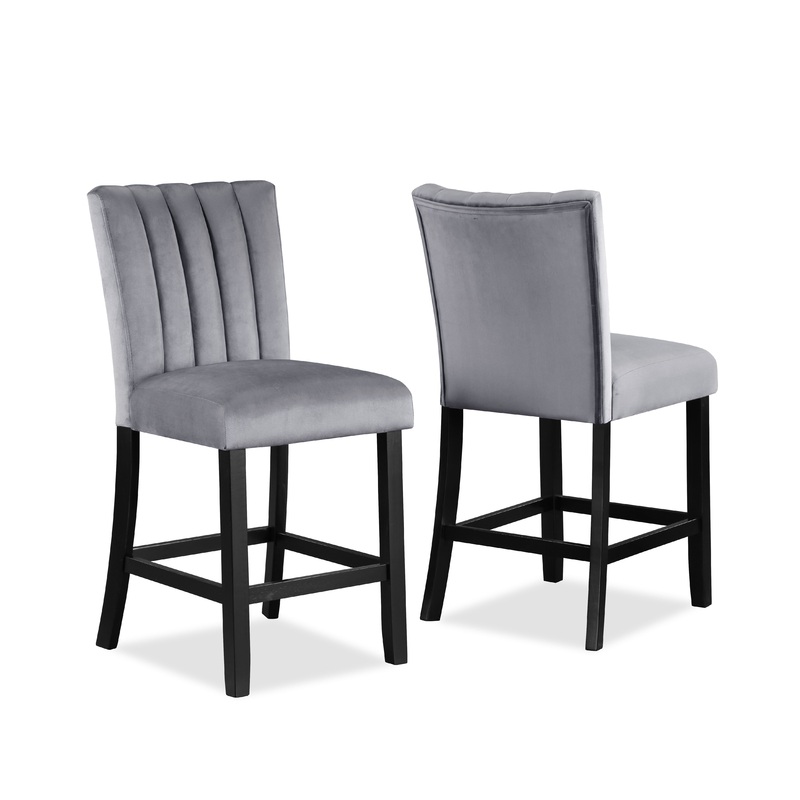 Pascal – Counter Height Chair (Set of 2) – Dark Gray